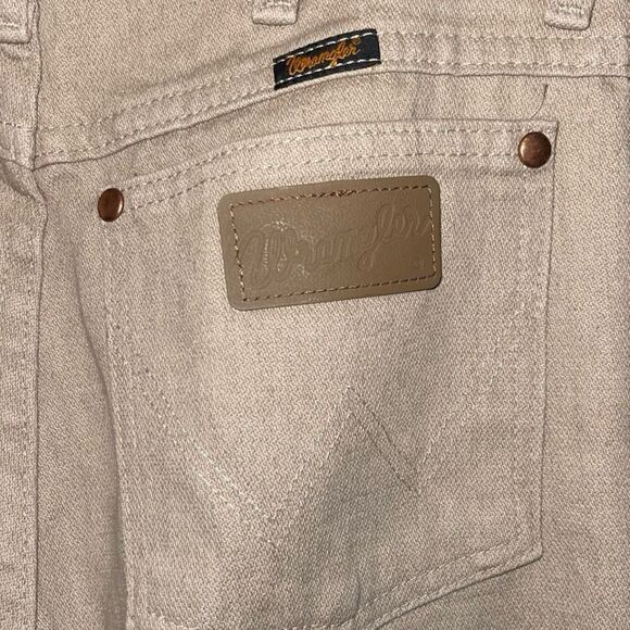 Vintage Wrangler Tan Beige Jeans Men's Made In USA Zip Fly Straight Leg 29/30 - Picture 3 of 5